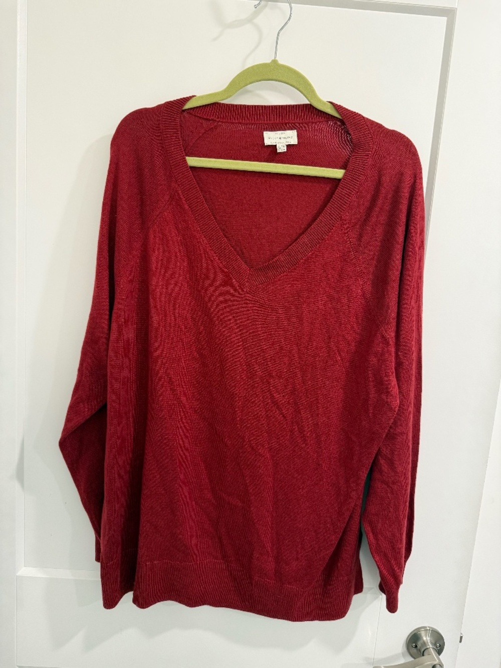 Lucky Brand, Merlot Color, XL, Sweater, V Neck.